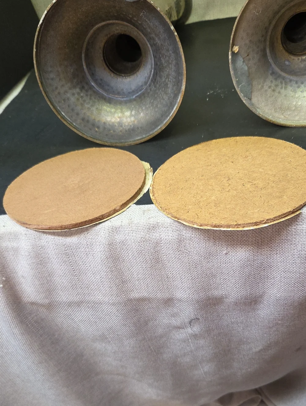 Set of 2 Elegant Expressions Nickle Hammered Mantel Candle‎ Holders,